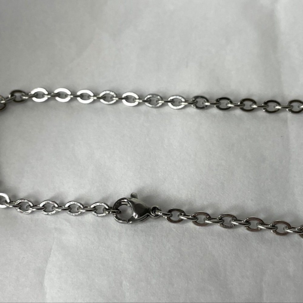 New Silver-tone Round Pentagram Star Pendant Necklace - Picture 8 of 9